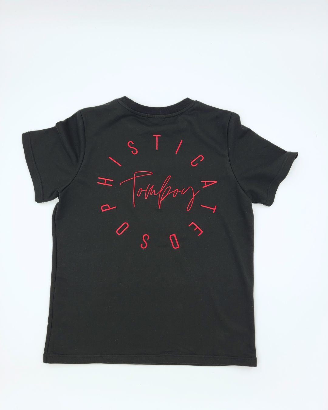 black and red t shirt